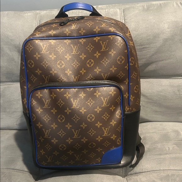 Louis Vuitton Brown and Blue Monogram Backpack - Picture 1 of 1